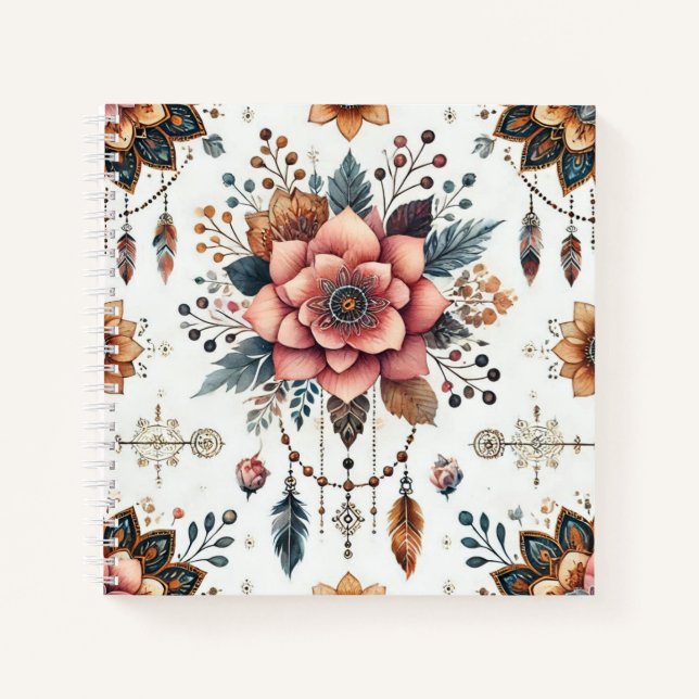 Flowers and Feathers Notebook (Front)