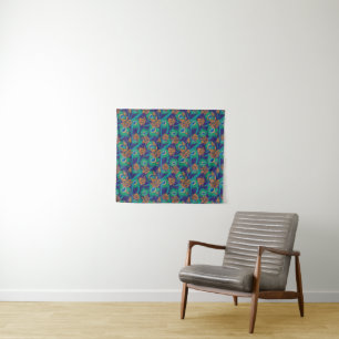 Flowers And Feathers Tapestry