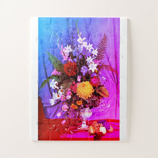 Flowers and fruit art jigsaw puzzle (Vertical)