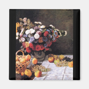Flowers and Fruits by Claude Monet Magnet