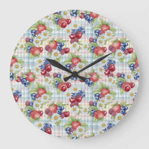 Flowers and Fruits Large Clock