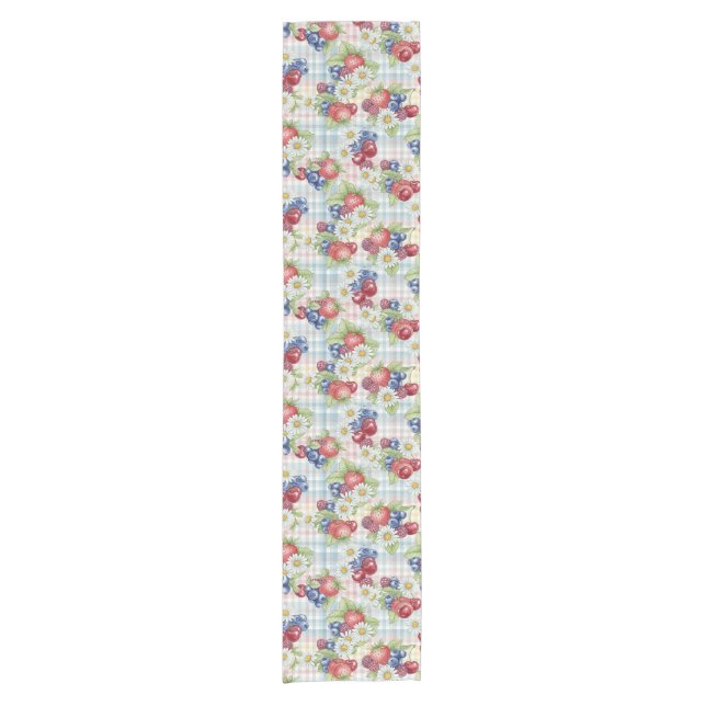Flowers and Fruits Short Table Runner (Front)