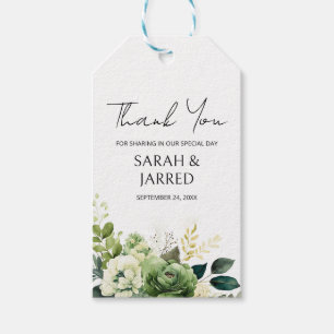 Flowers And Greenery Wedding Gift Tags