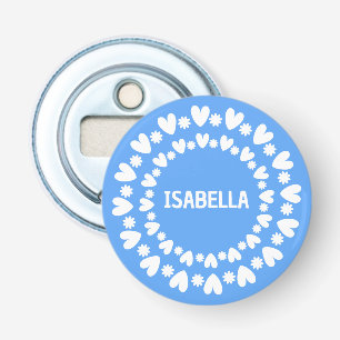 Flowers And Hearts Bottle Opener