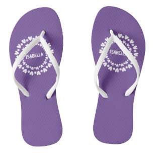 Flowers And Hearts Name Jandals