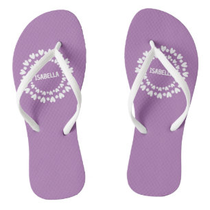 Flowers And Hearts Name Jandals