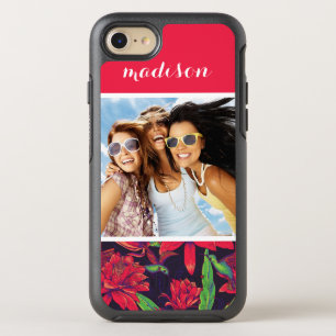 Flowers And Hummingbirds   Add Your Photo & Name OtterBox Symmetry iPhone 8/7 Case