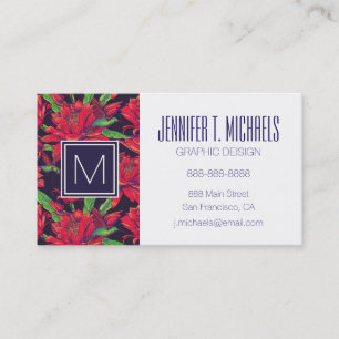 Flowers And Hummingbirds Business Card