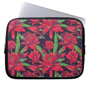 Flowers And Hummingbirds Laptop Sleeve