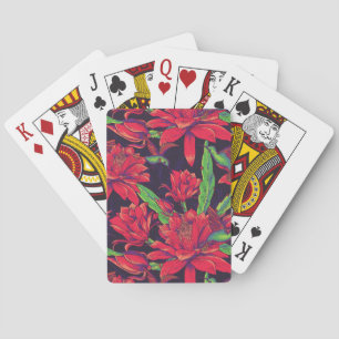 Flowers And Hummingbirds Playing Cards