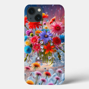 Flowers and Ice Crystals iPhone 13 Case