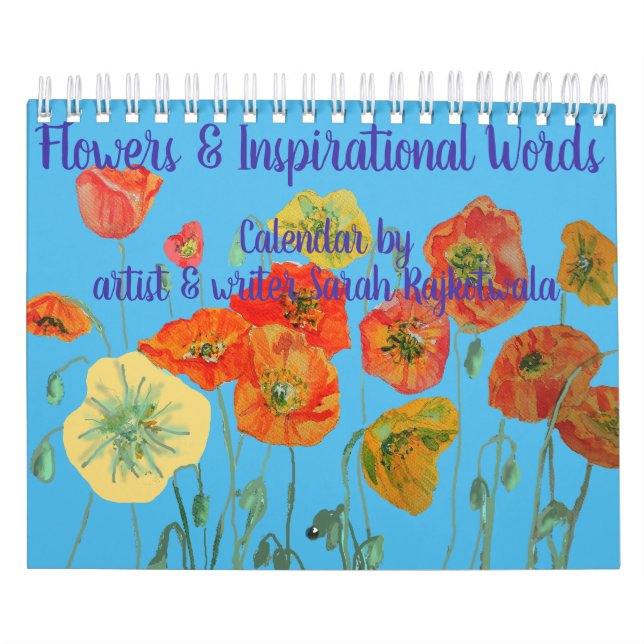 Flowers and Inspirational Words Calendar Art (Cover)