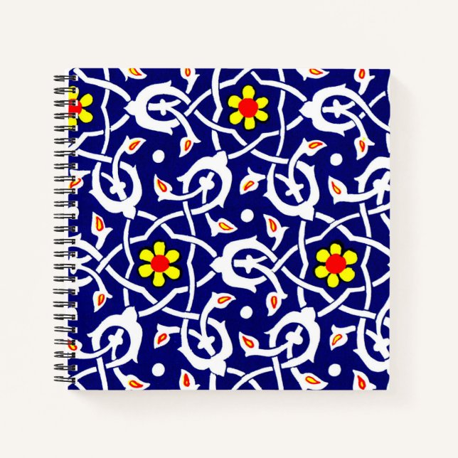 flowers and knots print notebook (Front)