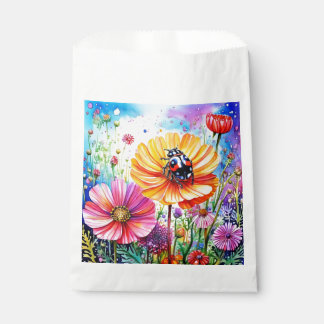 Flowers and Ladybugs Favour Bags