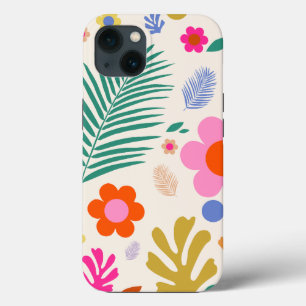 Flowers And Leaves 04 Colourful Floral iPhone 13 Case