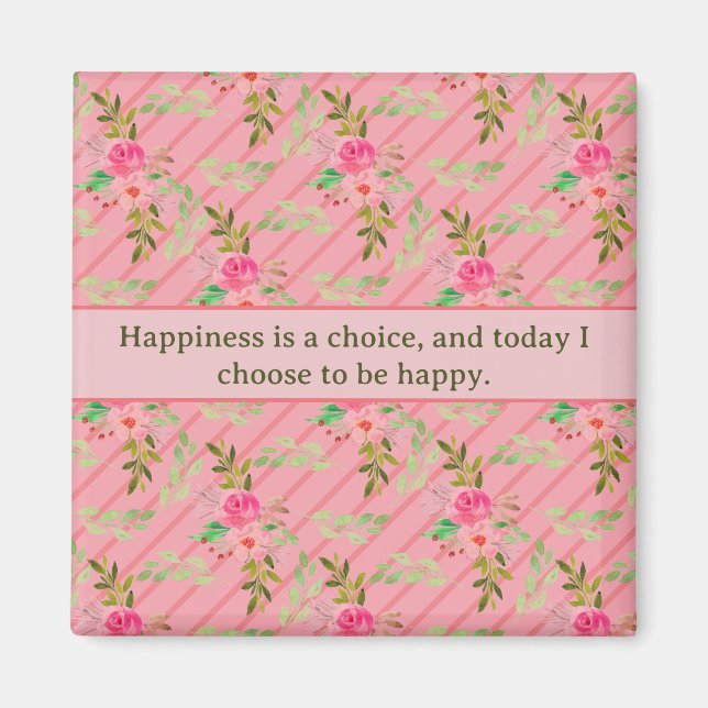 Flowers And Leaves Affirmation Magnet (Front)