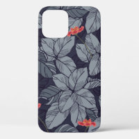 Flowers and leaves patternpattern, tropical, abstr