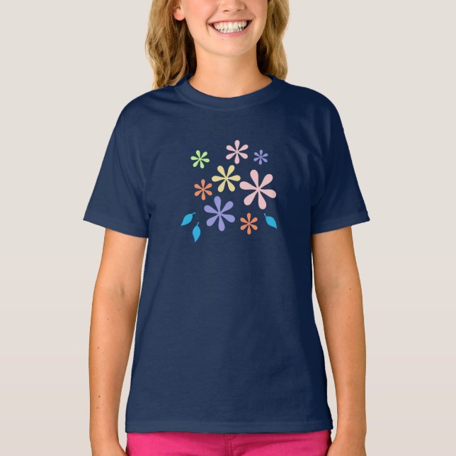 Flowers and Leaves  T-Shirt (Front)