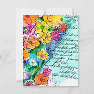 Flowers and Letters Note Cards