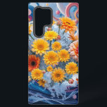 Flowers and Ocean Waves Samsung Galaxy Case<br><div class="desc">A work of art of flowers on the ocean waves</div>