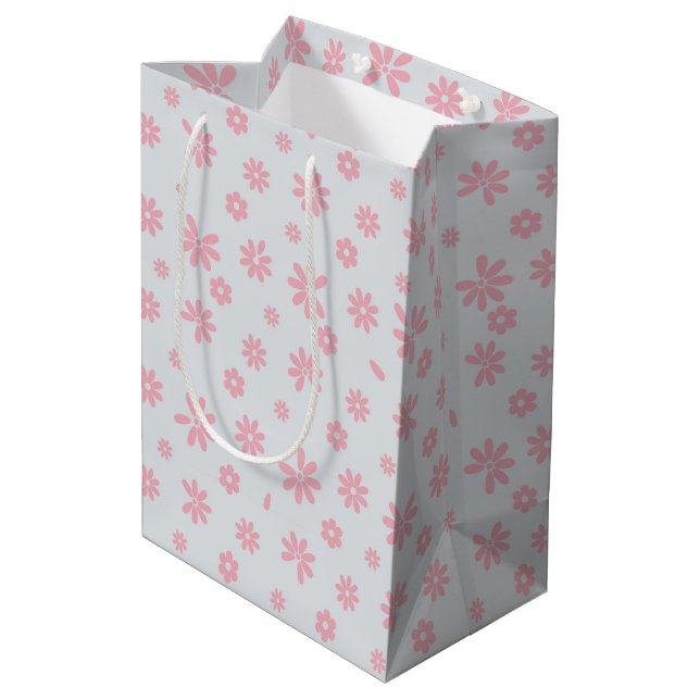 Flowers and Petals 12 Medium Gift Bag (Back Angled)