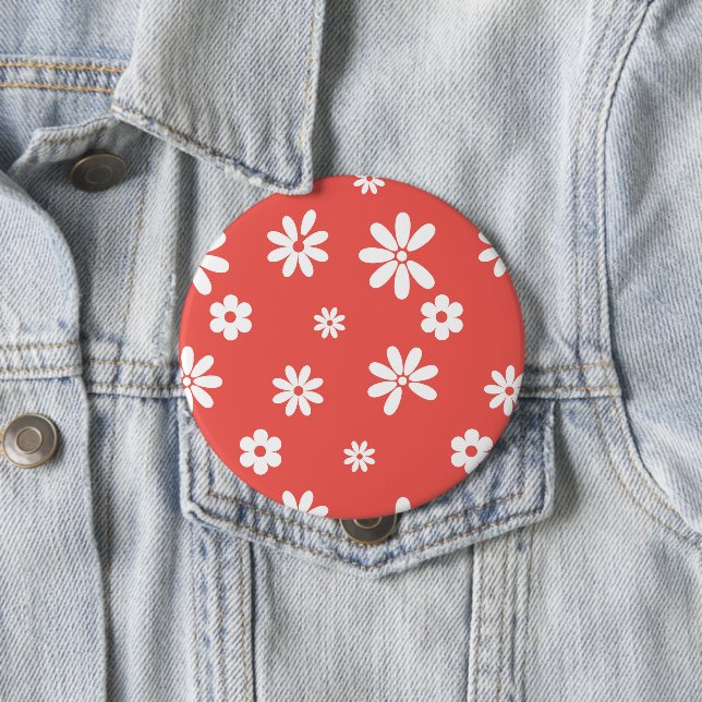 Flowers and Petals 1 10 Cm Round Badge (In Situ)