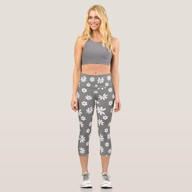 Flowers and Petals 2 Capri Leggings (Front)