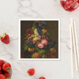 Flowers and Pineapple on an Entablature Napkin