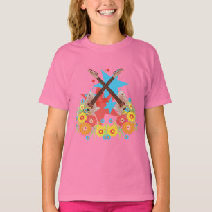 Flowers and pink guitars T-Shirt