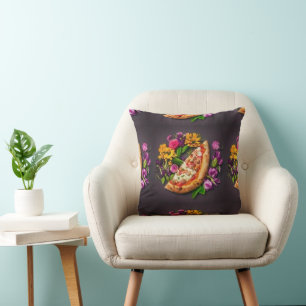 Flowers and Pizza Cushion
