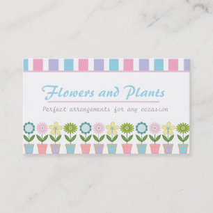 Flowers and Plants Flower Shop Florist Business Card