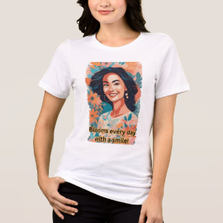 Flowers and Smiles T-shirt Tri-Blend Shirt