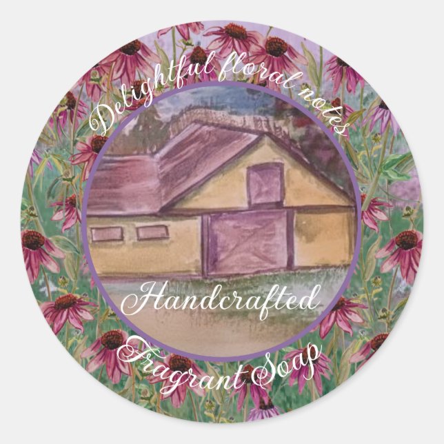 flowers and stables soap label (Front)