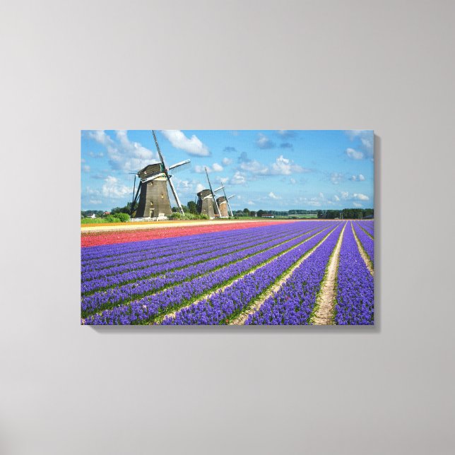 Flowers and windmills canvas print (Front)