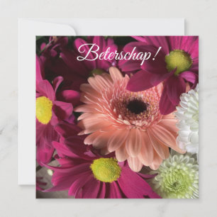 Flowers, anime, get well soon! card