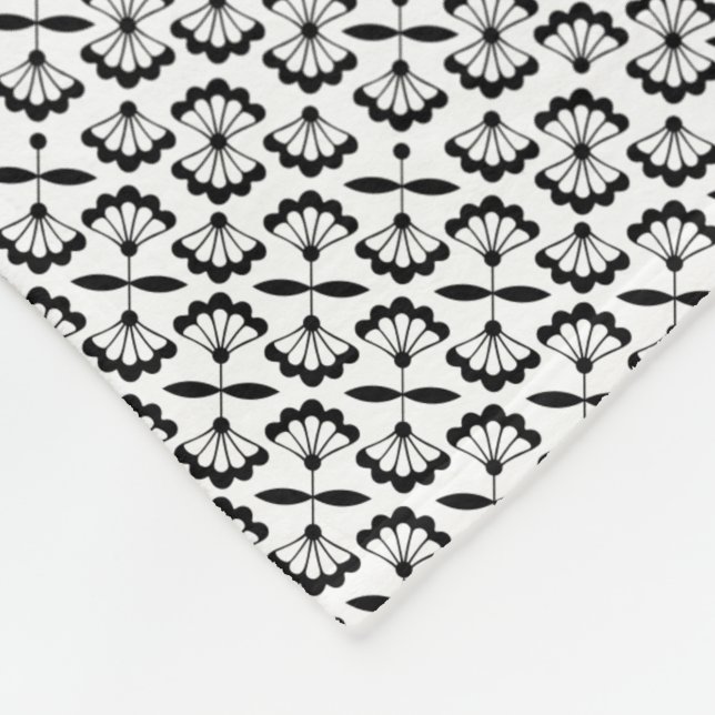 Flowers Arabesque Fleece Blanket (Corner)