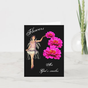 Flowers Are God's Smiles Inspirational Note Card