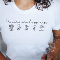 Flowers are Happiness Feminine Modern Minimalist