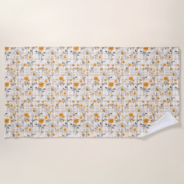 Flowers Are Love's Truest Language Beach Towel (Front)