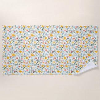 Flowers Are The Alphabet Of Angels Beach Towel
