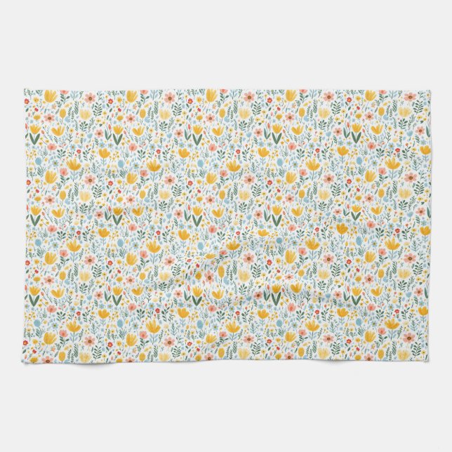 Flowers Are The Alphabet Of Angels Tea Towel (Horizontal)