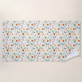 Flowers Are The Art Of Nature Beach Towel