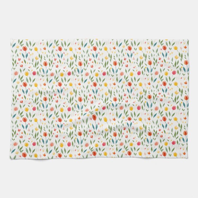 Flowers Are The Art Of Nature Tea Towel (Horizontal)
