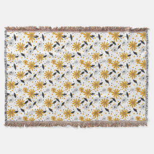 Flowers Are The Music Of The Ground Throw Blanket