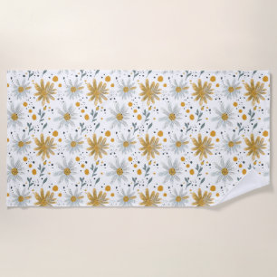 Flowers Are The Words Of The Earth Beach Towel