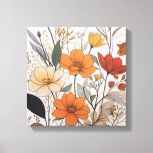 Flowers Art Canvas Print