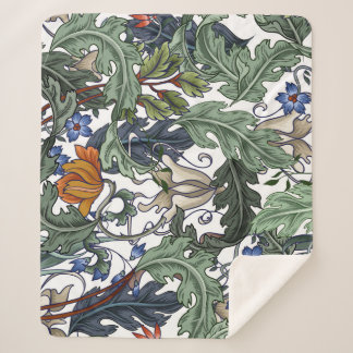 Flowers, art deco, modern, seamless. sherpa blanket