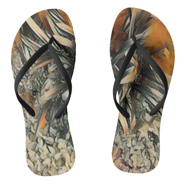Flowers Art Jandals (Footbed)