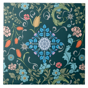 Flowers,art nouveau ,William Morris style Tile