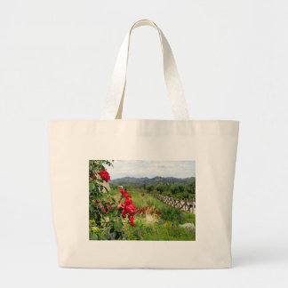 Flowers at Castello di Amorosa Large Tote Bag